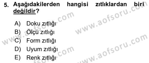Bilgisayar Destekli Temel Tasarım Dersi 2021 - 2022 Yılı Yaz Okulu Sınav Soruları 5. Soru
