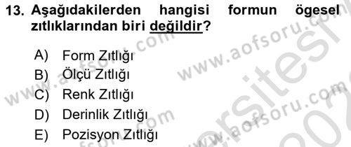 Bilgisayar Destekli Temel Tasarım Dersi 2022 - 2023 Yılı (Vize) Ara Sınav Soruları 13. Soru