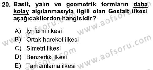 Bilgisayar Destekli Temel Tasarım Dersi 2022 - 2023 Yılı (Vize) Ara Sınav Soruları 20. Soru