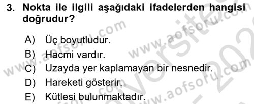 Bilgisayar Destekli Temel Tasarım Dersi 2022 - 2023 Yılı (Vize) Ara Sınav Soruları 3. Soru