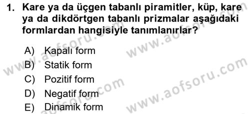 Bilgisayar Destekli Temel Tasarım Dersi 2022 - 2023 Yılı (Final) Dönem Sonu Sınav Soruları 1. Soru