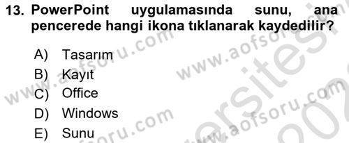 Bilgisayar Destekli Temel Tasarım Dersi 2022 - 2023 Yılı (Final) Dönem Sonu Sınav Soruları 13. Soru