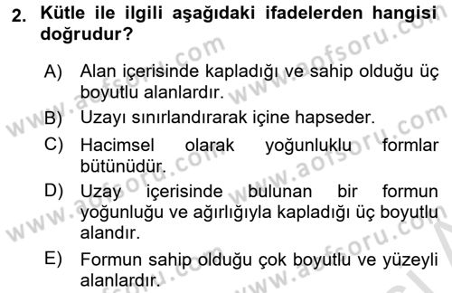 Bilgisayar Destekli Temel Tasarım Dersi 2022 - 2023 Yılı (Final) Dönem Sonu Sınav Soruları 2. Soru