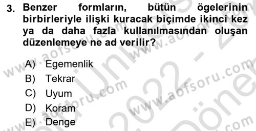 Bilgisayar Destekli Temel Tasarım Dersi 2022 - 2023 Yılı (Final) Dönem Sonu Sınav Soruları 3. Soru