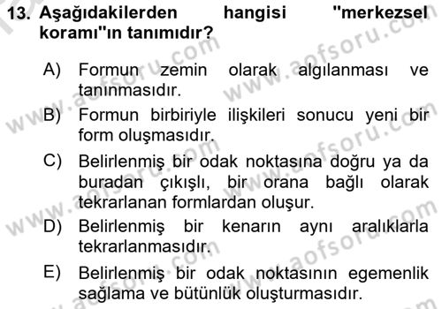 Bilgisayar Destekli Temel Tasarım Dersi 2023 - 2024 Yılı (Vize) Ara Sınav Soruları 13. Soru