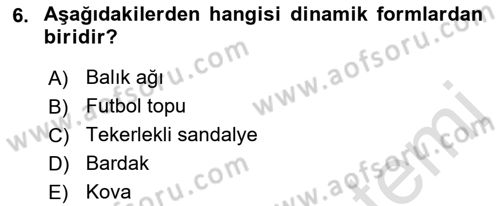 Bilgisayar Destekli Temel Tasarım Dersi 2023 - 2024 Yılı (Vize) Ara Sınav Soruları 6. Soru