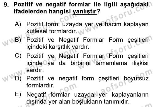 Bilgisayar Destekli Temel Tasarım Dersi 2023 - 2024 Yılı (Vize) Ara Sınav Soruları 9. Soru