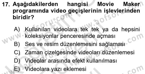 Bilgisayar Destekli Temel Tasarım Dersi 2023 - 2024 Yılı (Final) Dönem Sonu Sınav Soruları 17. Soru