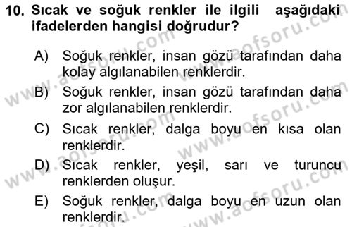 Bilgisayar Destekli Temel Tasarım Dersi 2023 - 2024 Yılı Yaz Okulu Sınav Soruları 10. Soru