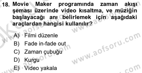 Bilgisayar Destekli Temel Tasarım Dersi 2023 - 2024 Yılı Yaz Okulu Sınav Soruları 18. Soru