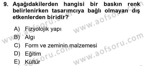 Bilgisayar Destekli Temel Tasarım Dersi 2023 - 2024 Yılı Yaz Okulu Sınav Soruları 9. Soru