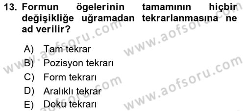 Bilgisayar Destekli Temel Tasarım Dersi 2024 - 2025 Yılı (Vize) Ara Sınav Soruları 13. Soru
