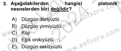 Bilgisayar Destekli Temel Tasarım Dersi 2024 - 2025 Yılı (Vize) Ara Sınav Soruları 3. Soru