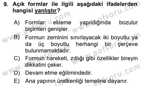 Bilgisayar Destekli Temel Tasarım Dersi 2024 - 2025 Yılı (Vize) Ara Sınav Soruları 9. Soru