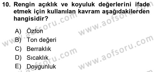 Bilgisayar Destekli Temel Tasarım Dersi 2024 - 2025 Yılı Yaz Okulu Sınav Soruları 10. Soru