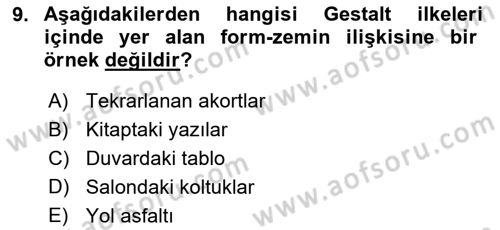 Bilgisayar Destekli Temel Tasarım Dersi 2024 - 2025 Yılı Yaz Okulu Sınav Soruları 9. Soru
