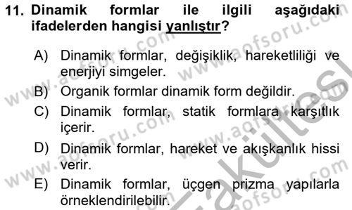 Bilgisayar Destekli Temel Tasarım Dersi 2025 - 2026 Yılı (Vize) Ara Sınav Soruları 11. Soru