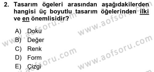 Bilgisayar Destekli Temel Tasarım Dersi 2025 - 2026 Yılı (Vize) Ara Sınav Soruları 2. Soru