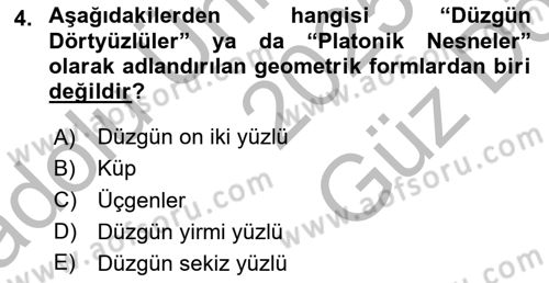 Bilgisayar Destekli Temel Tasarım Dersi 2025 - 2026 Yılı (Vize) Ara Sınav Soruları 4. Soru