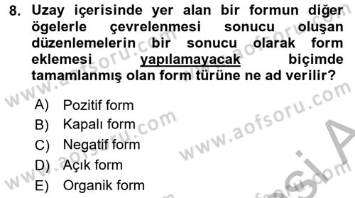 Bilgisayar Destekli Temel Tasarım Dersi 2025 - 2026 Yılı (Vize) Ara Sınav Soruları 8. Soru