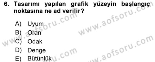 Bilgisayar Destekli Harita Yapımı 1 Dersi Dönem Sonu Sınavı Deneme Sınav Soruları 6. Soru