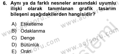 Bilgisayar Destekli Harita Yapımı 1 Dersi Ara Sınavı Deneme Sınav Soruları 6. Soru