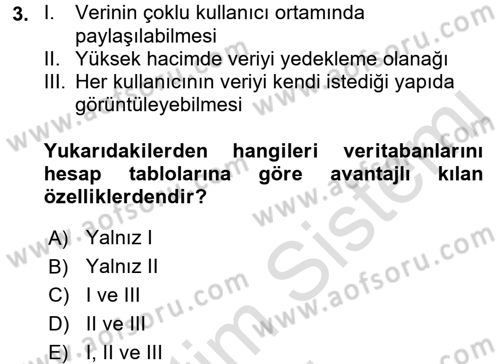 Konumsal Veritabanı 1 Dersi Ara Sınavı Deneme Sınav Soruları 3. Soru