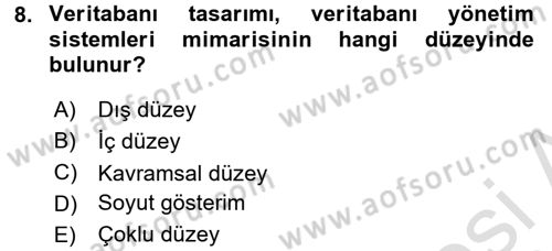 Konumsal Veritabanı 1 Dersi Ara Sınavı Deneme Sınav Soruları 8. Soru