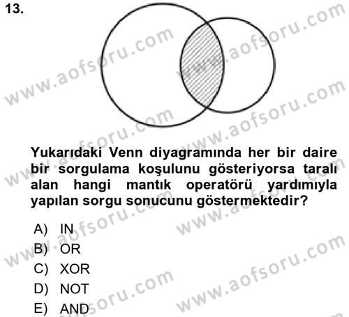 Konumsal Veritabanı 1 Dersi 2017 - 2018 Yılı (Final) Dönem Sonu Sınav Soruları 13. Soru