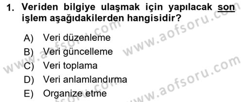 Konumsal Veritabanı 1 Dersi 2018 - 2019 Yılı 3 Ders Sınav Soruları 1. Soru