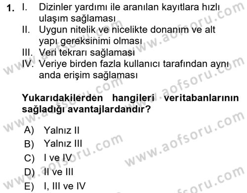 Konumsal Veritabanı 1 Dersi Ara Sınavı Deneme Sınav Soruları 1. Soru