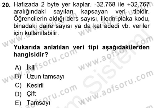 Konumsal Veritabanı 1 Dersi 2018 - 2019 Yılı (Vize) Ara Sınav Soruları 20. Soru