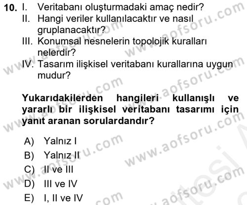 Konumsal Veritabanı 1 Dersi 2018 - 2019 Yılı (Final) Dönem Sonu Sınav Soruları 10. Soru