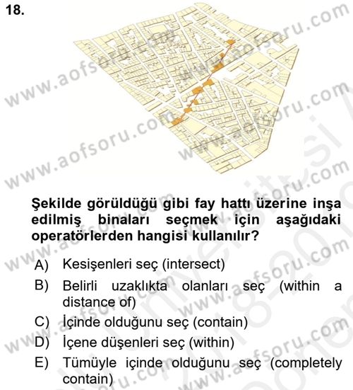 Konumsal Veritabanı 1 Dersi 2018 - 2019 Yılı (Final) Dönem Sonu Sınav Soruları 18. Soru