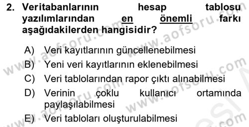Konumsal Veritabanı 1 Dersi 2018 - 2019 Yılı (Final) Dönem Sonu Sınav Soruları 2. Soru