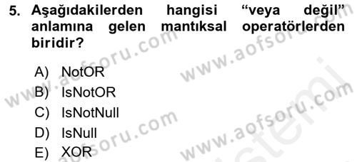 Konumsal Veritabanı 1 Dersi 2018 - 2019 Yılı (Final) Dönem Sonu Sınav Soruları 5. Soru