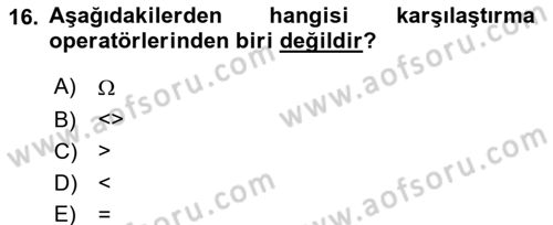 Konumsal Veritabanı 1 Dersi 2018 - 2019 Yılı Yaz Okulu Sınav Soruları 16. Soru