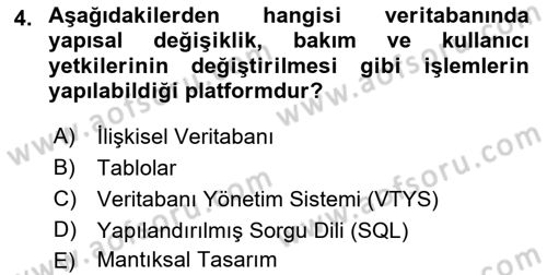 Konumsal Veritabanı 1 Dersi 2018 - 2019 Yılı Yaz Okulu Sınav Soruları 4. Soru