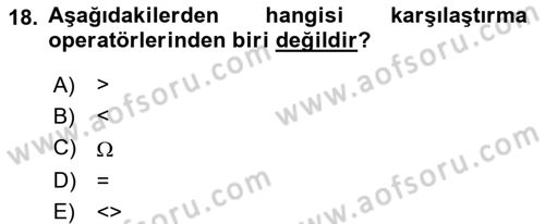 Konumsal Veritabanı 1 Dersi 2020 - 2021 Yılı Yaz Okulu Sınav Soruları 18. Soru