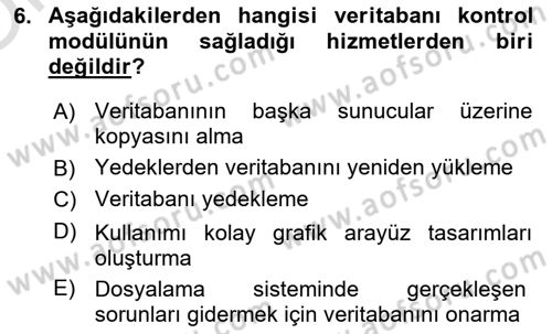 Konumsal Veritabanı 1 Dersi 2020 - 2021 Yılı Yaz Okulu Sınav Soruları 6. Soru