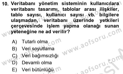 Konumsal Veritabanı 1 Dersi 2021 - 2022 Yılı (Vize) Ara Sınav Soruları 10. Soru