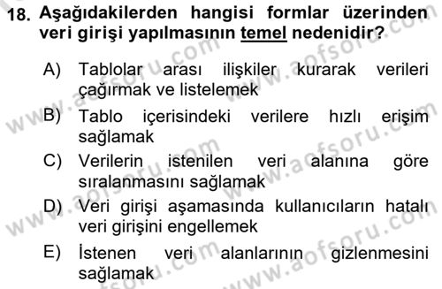 Konumsal Veritabanı 1 Dersi 2021 - 2022 Yılı (Vize) Ara Sınav Soruları 18. Soru