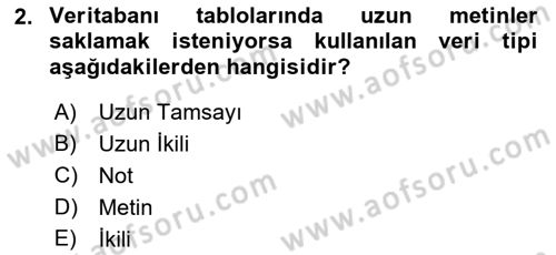 Konumsal Veritabanı 1 Dersi 2021 - 2022 Yılı (Final) Dönem Sonu Sınav Soruları 2. Soru