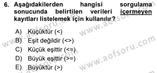 Konumsal Veritabanı 1 Dersi 2021 - 2022 Yılı (Final) Dönem Sonu Sınav Soruları 6. Soru