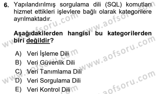 Konumsal Veritabanı 1 Dersi 2022 - 2023 Yılı (Vize) Ara Sınav Soruları 6. Soru