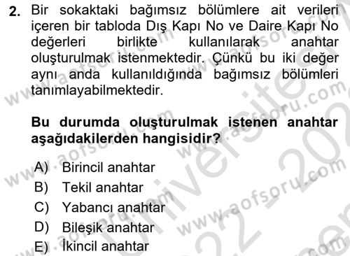 Konumsal Veritabanı 1 Dersi 2022 - 2023 Yılı (Final) Dönem Sonu Sınav Soruları 2. Soru