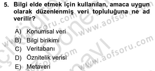 Konumsal Veritabanı 1 Dersi 2022 - 2023 Yılı (Final) Dönem Sonu Sınav Soruları 5. Soru