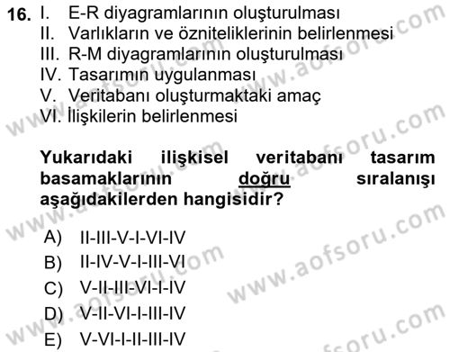 Konumsal Veritabanı 1 Dersi 2022 - 2023 Yılı Yaz Okulu Sınav Soruları 16. Soru