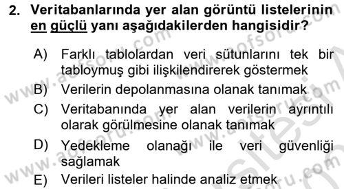 Konumsal Veritabanı 1 Dersi 2022 - 2023 Yılı Yaz Okulu Sınav Soruları 2. Soru