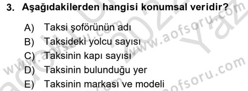 Konumsal Veritabanı 1 Dersi 2022 - 2023 Yılı Yaz Okulu Sınav Soruları 3. Soru